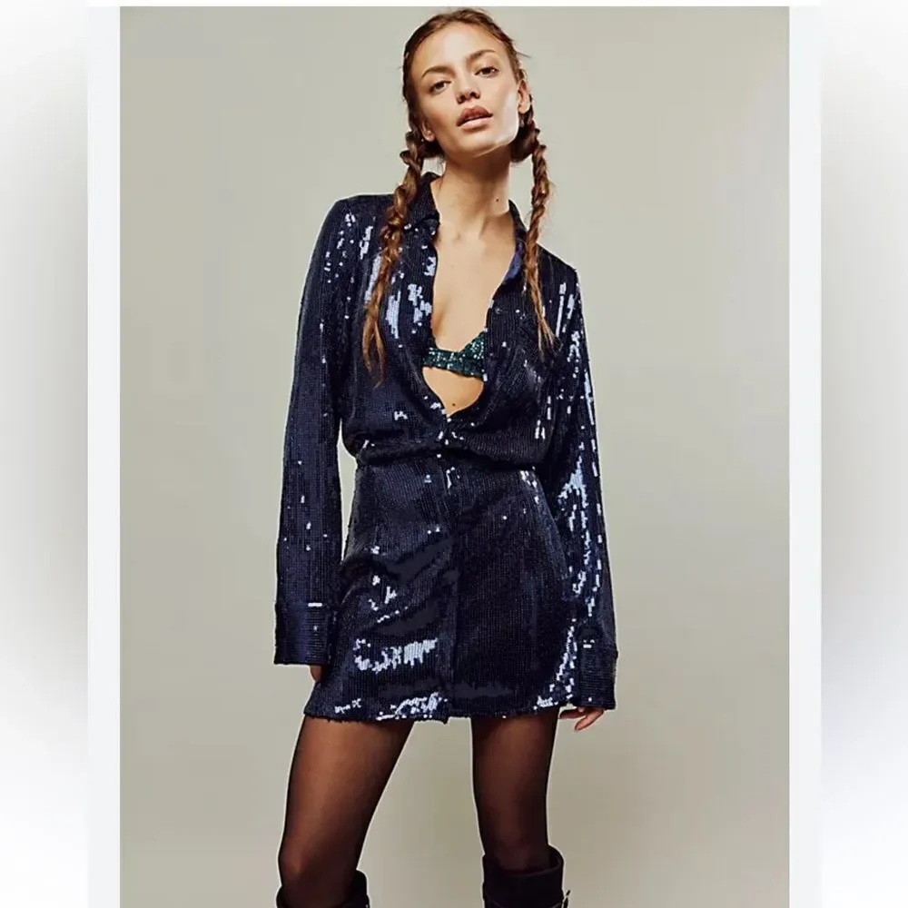 Free People Sophie Sequin Mini Dress
